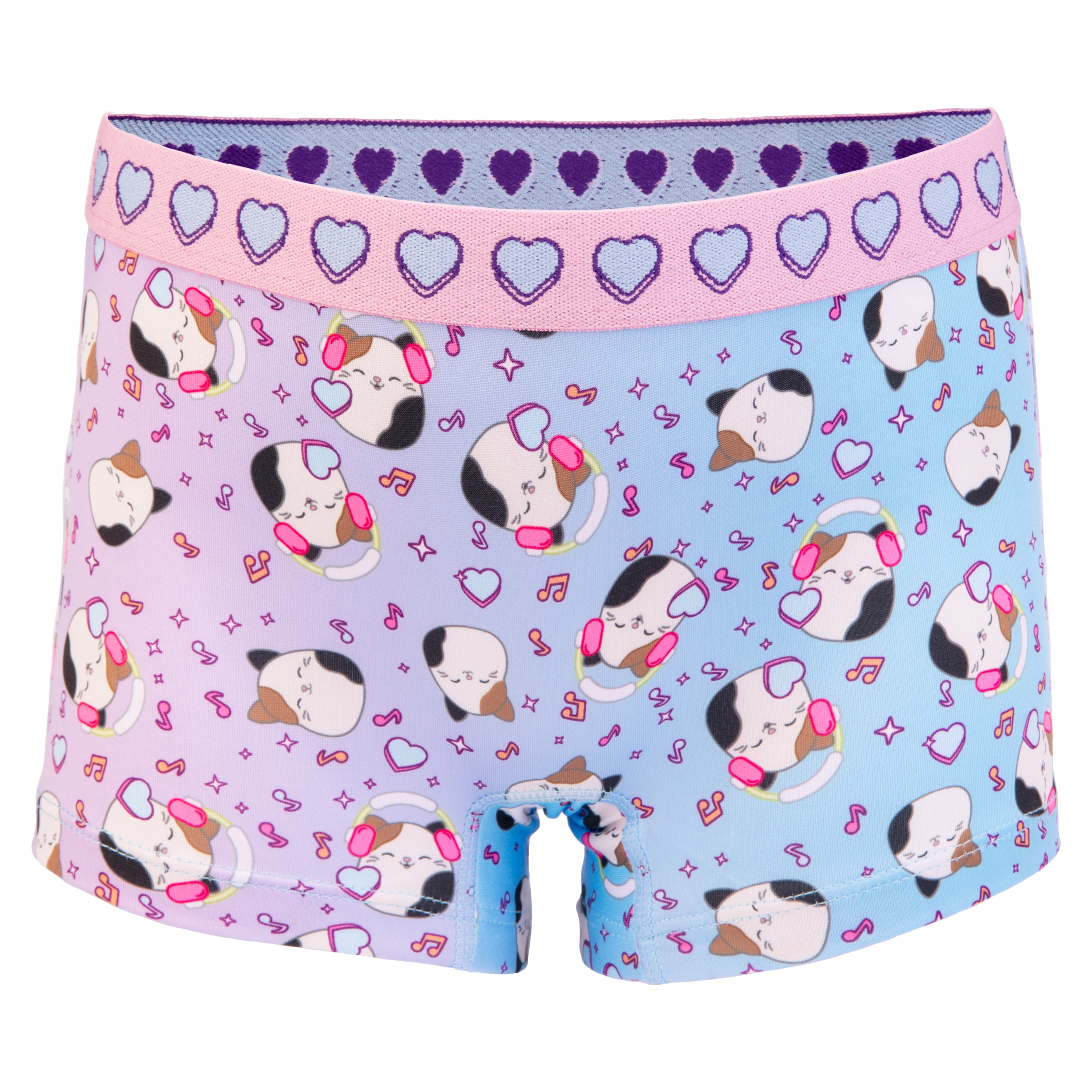 Squishmallow Girls Boyshort Character Underwear, 4-Pack, Size 4-10