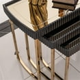 thumbnail image 5 of Michael Amini Lisbon Nesting Tables - Set of 3 - Silken Matte Black, 5 of 15