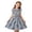 B Blue, variant on Girls Summer Dress Girls Floral Print A Line Summer Dress Crew Neck Sleeveless with Waist Definition Swing Party Wear Beige 9 Years