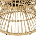 thumbnail image 5 of Brown Cushioned Swivel Egg Chair. Relaxation. Weave. Water- Upholstery. 30.14"w X 28.42"d 59.65"h. Handmade Details. Assembly Required Outdoor Chair With Cushion - Brown. Basket Shape Comfort., 5 of 5