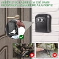 thumbnail image 4 of Secure Key Box, [Enhanced Security] 4 Digit Combination Code, Safe Storage Zinc Alloy Lock Safe Box, for Home Garage Keys, Black, 4 of 4