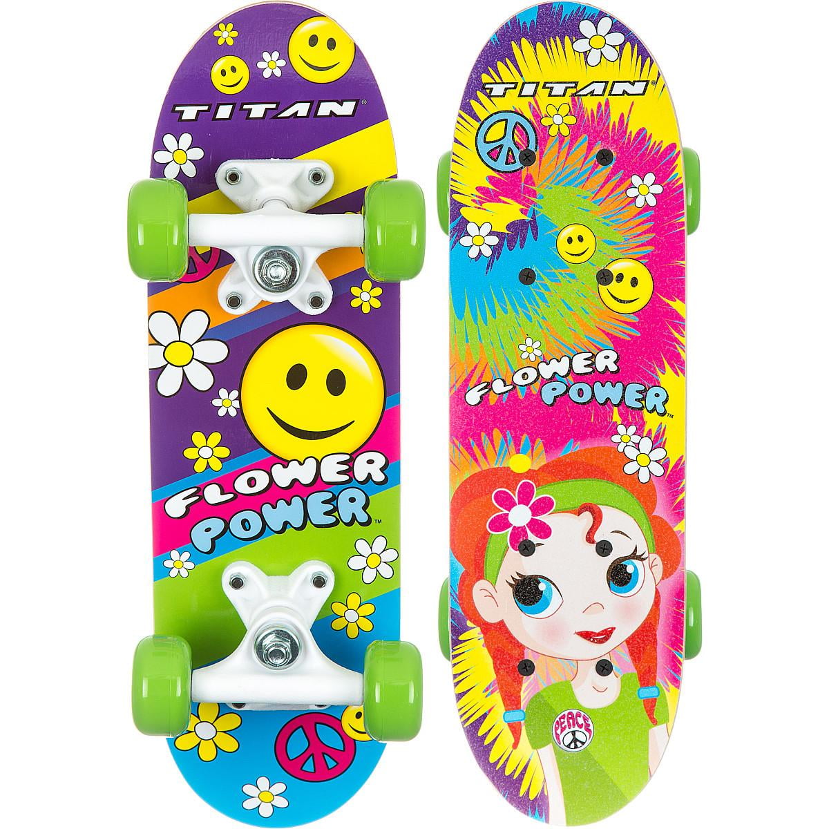 Titan TITAN Girls' Flower Power Princess 17 in Complete Skateboard 