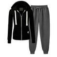 thumbnail image 2 of LYXSSBYX Sweatsuits 2pcs Sets Womens Hot Sale Clearance Long Sleeved Casual Hooded Sports Set Daily Hoodie Set, 2 of 6