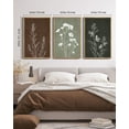 thumbnail image 6 of Drsoum Flower Wall Art 24x36in3pcs Large Natural Framed Vintage Floral Minimalist Wall Hanging Decor Farmhouse Living Room Bedroom Home Decor, 6 of 8