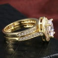 thumbnail image 4 of 8*10mm Oval Cut Cz 925 Silver, 18K Gold Plated Ring Sets Women's Rings Size 6-10, 4 of 7