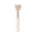 thumbnail image 3 of ANGARA Natural 0.11 Ct. Diamond Side Stone Ring in 14K Rose Gold for Women (Ring Size: 12), 3 of 9