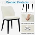 thumbnail image 5 of Modern Dining Chairs Set of 2 Upholstered Fabric Side Chairs with Padded Seat, Sturdy Wood Legs for Kitchen, Restaurant, Cafe Stylish Comfort Dining Room Seating, 5 of 9