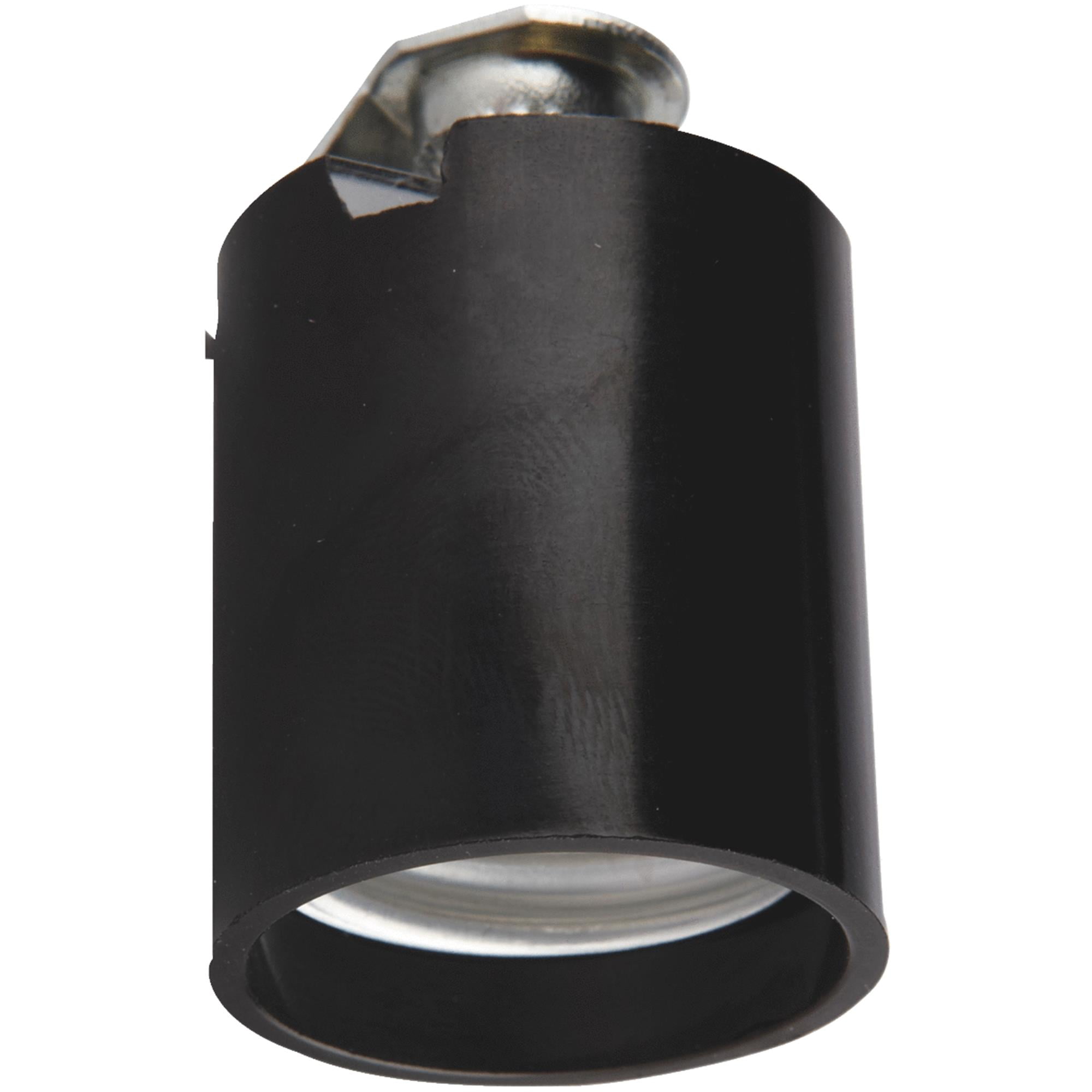 Leviton 3352-F 1-Circuit 1-Piece Keyless Lamp Holder Incandescent Medium Black 660 W