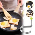 thumbnail image 4 of Stainless Steel Egg Ring Mold Set, 1-Piece Pancake Burger Shaper for Perfect Round Eggs Sandwiches, Non-Stick Cooking Tool, Dishwasher Safe, 4 of 5