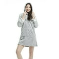 thumbnail image 1 of Women's Mid-thigh Hooded Plush Zippered Lounger, 1 of 37