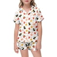 thumbnail image 5 of MEZZALL Pyjama Mode pour Enfants Imprimé Abeille Festival Chemise Boutonnée Col à Revers Manches Courtes Ensemble de Pyjamas Classiques 8-9 Ans, 5 of 5