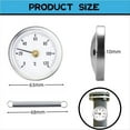 thumbnail image 3 of 3pcs Stainless Steel Contact Pipe Thermometer for Accurate Hot Water Pipe Temperature Monitoring 63mm Bimetal, 3 of 4