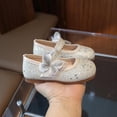 thumbnail image 5 of hoksml Girls Glitter Mary Jane Flats with Butterfly Toddler Little Kid Cute Dress Shoes, 5 of 7