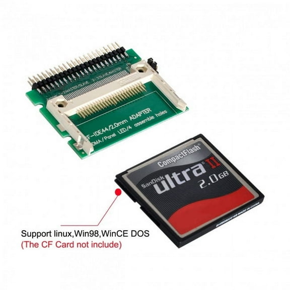 FVH CF Compact Flash Merory Card to Laptop 2.5" 44 Pins Male IDE Hard Disk Drive HDD SSD Adapter