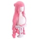 thumbnail image 2 of Peluca para cosplay de anime, rosa, larga, rizada, con trenzas y flequillo, 90 cm, 2 of 3