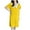 Yellow, variant on Bpmpbo Women's Nightgown Short Sleeve Sleepshirt V Neck Solid Color Modal Soft Sleepwear Doll Collar Loose Comfortable Mid Length Nightgown Skirt