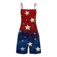 thumbnail image 4 of JULMCOMO Short Overalls Women Casual Loose Sleeveless Shorts Jumpers Wide Leg with Pockets sexy Summer Rompers Suspenders Dark Blue L, 4 of 7