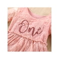 thumbnail image 5 of Franhais Baby Girls Romper Dress Sweet Casual Long Sleeves Letter Printed Newborn Lace Jumpsuits, 5 of 9