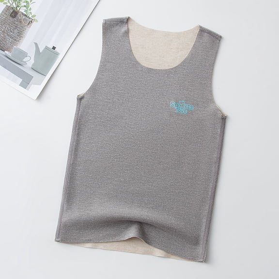 BRGZLK Girls Tank Tops Spring Summer Fashion Little Girls Solid Color Round Neck Soft Sleeveless Seamless Comfort Breathable Training Cotton Camisole Undershirts Gray 7-8 Years