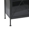 thumbnail image 5 of DecMode 33" x 29" Black Metal 2 Door Geometric Cabinet with Glass Front Panels, 1-Piece, 5 of 17