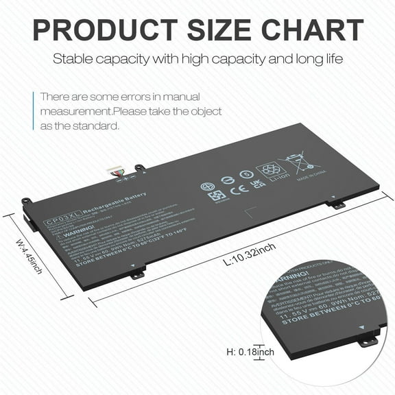 CP03XL Battery For HP Spectre X360 13-ae 13t-ae 929066-421 929072-855 TPN-Q199