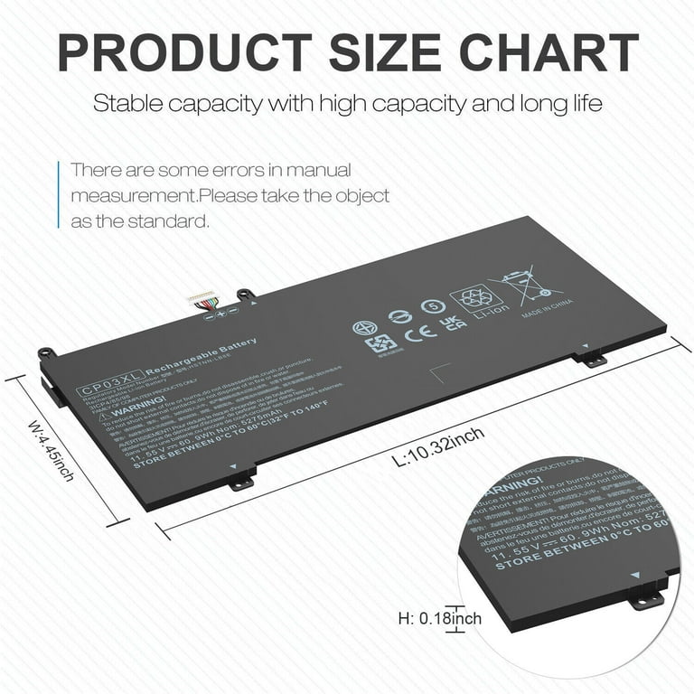 Amazon.com: 7xinbox 11.55V 60.9Wh 5275mAh CP03XL HSTNN-LB8E