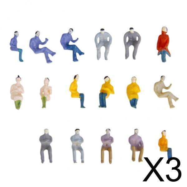 3x 100 Piezas Macarena Pintadas de Modelismo Ferroviario Figuras Personas Sentadas TT