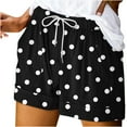 thumbnail image 4 of Edvintorg woman shorts casual Women's Summer Printed Pocket Lace Up Shorts Casual beach shorts Women's Shorts Elastic Waist Black L, 4 of 6