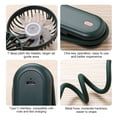 thumbnail image 4 of Ventilador de cuello, USB eléctrico, ventilador colgante giratorio de 180 °, mini enfriador recargable portátil ajustable, verde Inevent HA004232-03B, 4 of 6