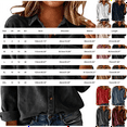thumbnail image 3 of Womens Corduroy Shirts Office Work Tops Jackets Shackets with Pocket Casual Retro Shacket Dressy Casual Work Shacket Oversized Boyfriend Blouses Loose Jacket Tops Plus Size Shirt Wine M, 3 of 7