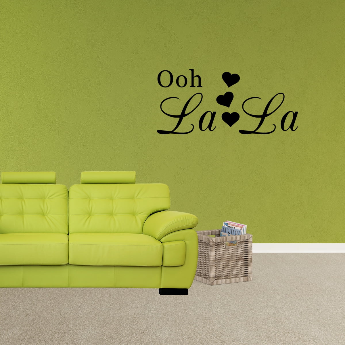 Wall Decal Quote Ooh La La Paris France Hearts Love Vinyl Decor Art