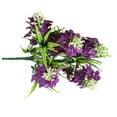 thumbnail image 3 of 5 Heads Artificial Lavender Decor Cloth Greenery Bouquet Home Room Plant Ornament, Purple, 3 of 8