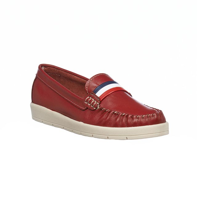 Mocasines Para Mujer Piel Casuales Confort Rojo Cómodos rojo 23 INCÃGNITA 128D1H