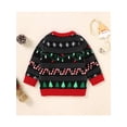 thumbnail image 6 of Seyurigaoka Christmas Baby Sweater Long Sleeve Crew Neck Christmas Pattern Jacquard Sweater, 6 of 9