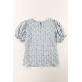 thumbnail image 2 of ABPHQTO Blusa de mujer con manga farol fruncida floral negra, 2 of 5