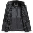 thumbnail image 4 of Winter Men's Wool Coat Cold Men Woolen Overcoat Double Collar Casual, 4 of 5