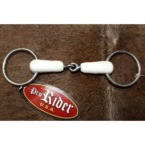 Challenger Loose Ring Soft Rubber 5" Mouth Snaffle Horse Bit 35394