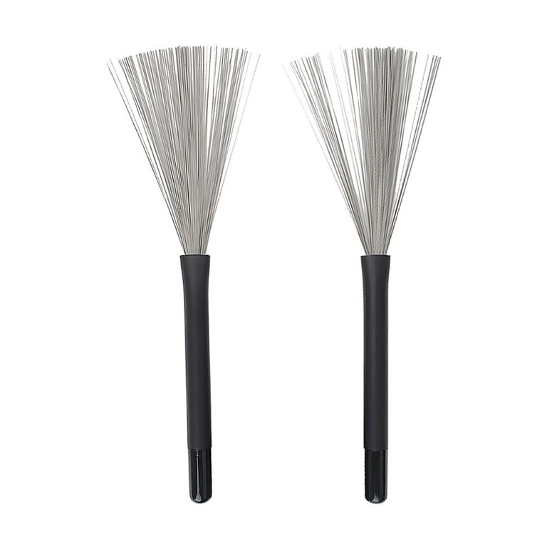 OUNONA 1 Pair Drum Brushes Retractable Drum Wire Sticks Brushes for Jazz  Drums 