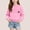 Pink, variant on Girls Valentine Sweatshirt | Kids Valentine Day Top Heart Print Crewneck, Soft French Terry Be My Valentine Shirt - Gray, Pink, White, Black,Size 1-2 T