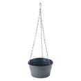 thumbnail image 2 of Gardening Iron Bucket Flower Pot With Iron Chain Sling Navy Blue, 2 of 7
