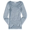 thumbnail image 1 of Aeropostale - Camiseta bÃ¡sica de manga larga jaspeada para mujer, azul, extragrande Aeropostale Camiseta bÃ¡sica, 1 of 2
