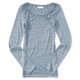 thumbnail image 1 of Aeropostale - Camiseta bÃ¡sica de manga larga jaspeada para mujer, azul, extragrande Aeropostale Camiseta bÃ¡sica, 1 of 2