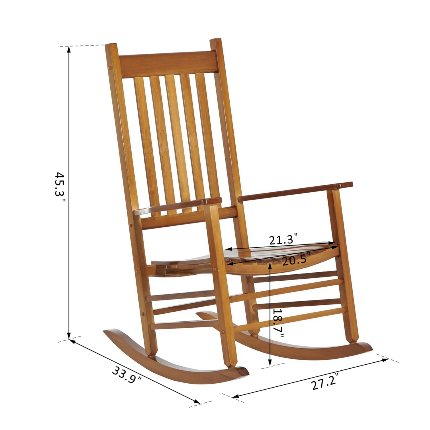 solid wood rocking chair outdoor