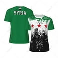 thumbnail image 2 of Exclusive design Syria Flag 1932-1963 3D Printed Men For Running Bike Soccer Tennis Fitness Sports tshirt Mesh Short T-shirt, 2 of 10