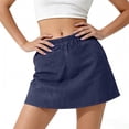 thumbnail image 5 of Cxenplz Women Mini Skirt Built in Shorts Underneath High Waisted A Line Skort Dressy Casual Work Skirts with Pockets, 5 of 6
