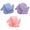 Blue/Baby Pink/Purple, variant on Baby Winter Knit Mittens for 0–6 Months, Pink and White, Soft Warm Gloves for Boys and Girls