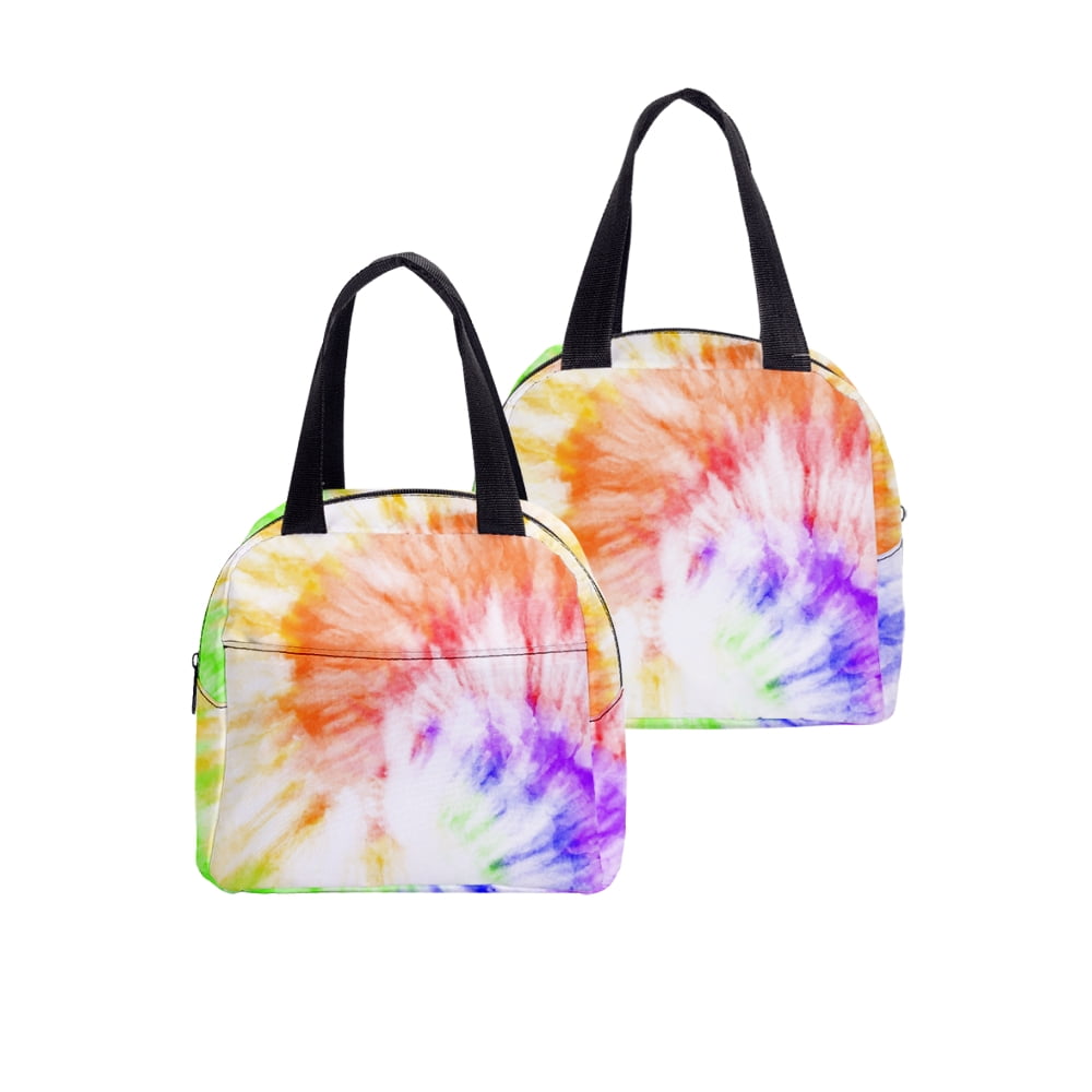 Tie Dye Lunch Bag Cooler Tote Portable Insulated Thermal Lunchbox Bag