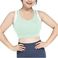 thumbnail image 5 of Bigersell Womens Sports Bra Deals Women's Bra Soild Wire Underwear Bra Everyday Gathering Sports Bra Yoga Underwear Bralette Bra Style F-934 Green L, 5 of 6
