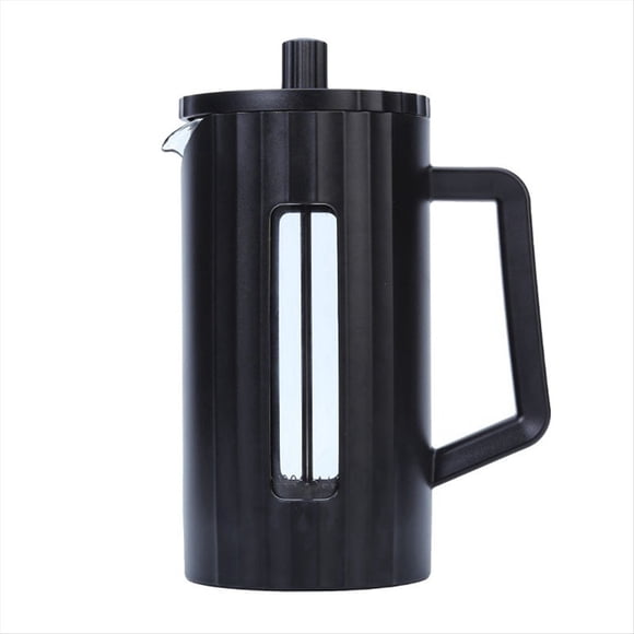 Cafetera de Prensa Francesa de 600 Ml, Cafetera de Vidrio de Borosilicato Alto, , Tetera Negra