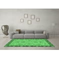 thumbnail image 3 of Ahgly Company Indoor Square Oriental Emerald Green Traditional Area Rugs, 3' Square, 3 of 4